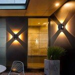 4 WAY CRYSTAL BALL WALL LIGHT