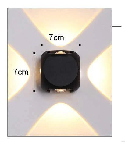 4 WAY CRYSTAL BALL WALL LIGHT