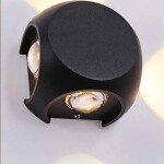 4 WAY CRYSTAL BALL WALL LIGHT