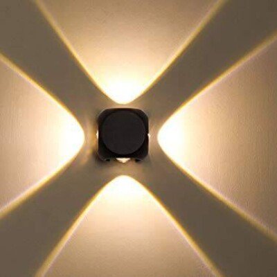 4 WAY CRYSTAL BALL WALL LIGHT