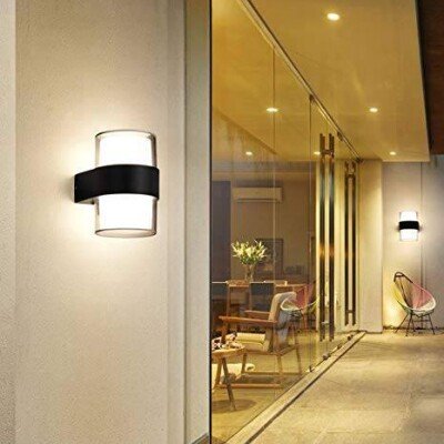 DOUBLE GLASS RD WALL LIGHT