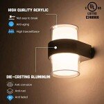 DOUBLE GLASS RD WALL LIGHT