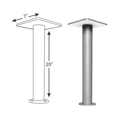 MOON Series IL-7082 Bollard (Square)