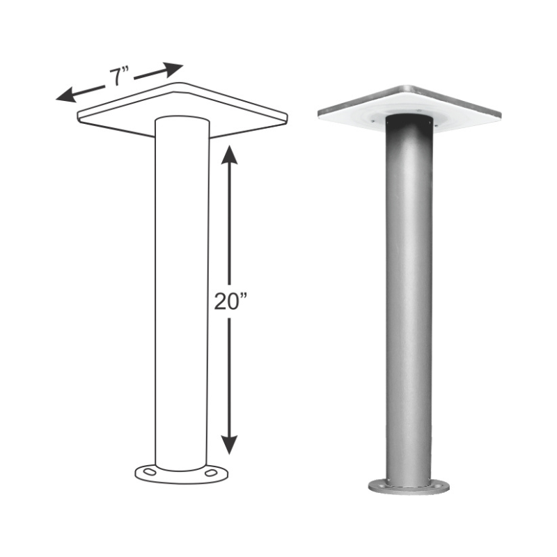 MOON Series IL-7082 Bollard (Square)